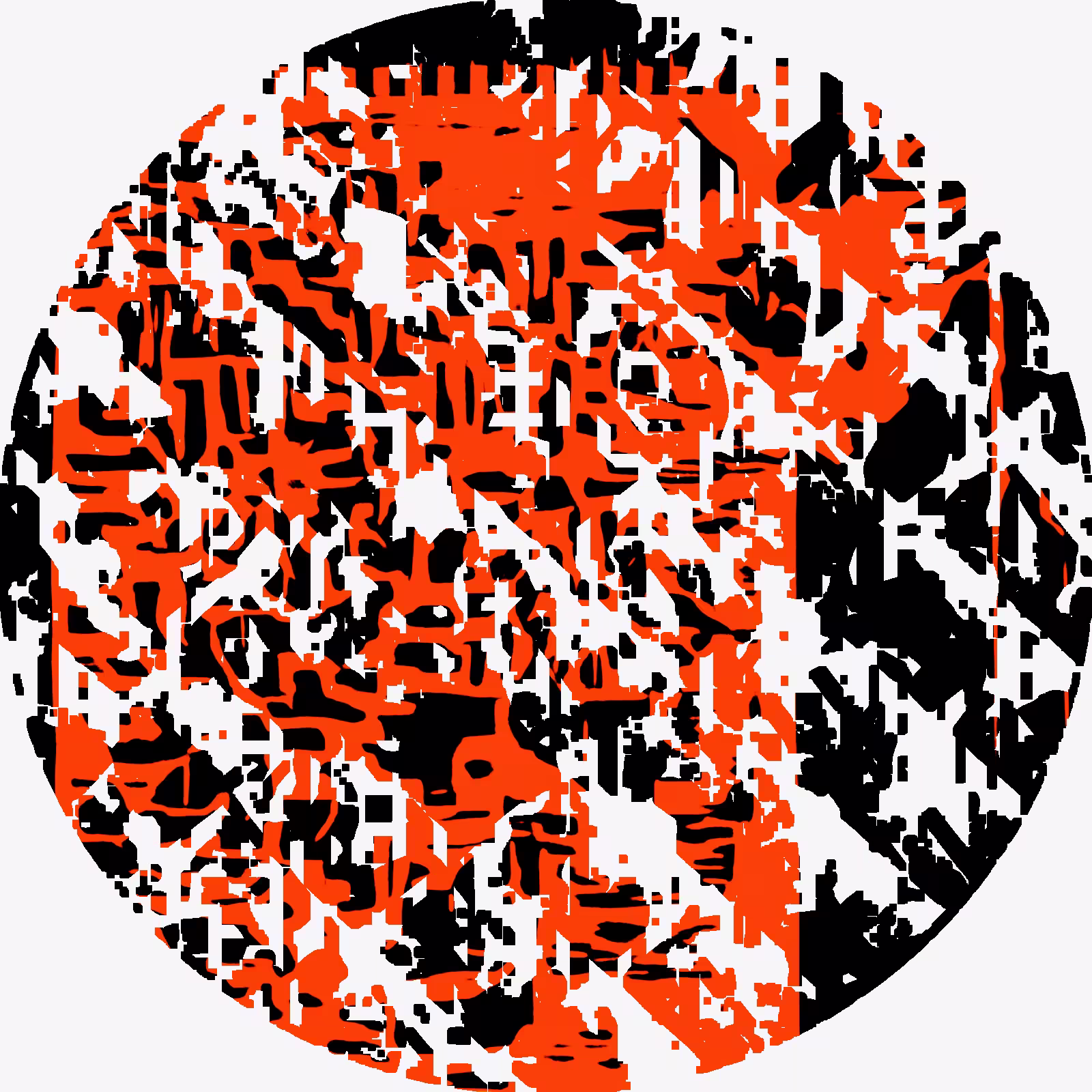 three primary colors of NeuralBricolage: Red, Black and Circle