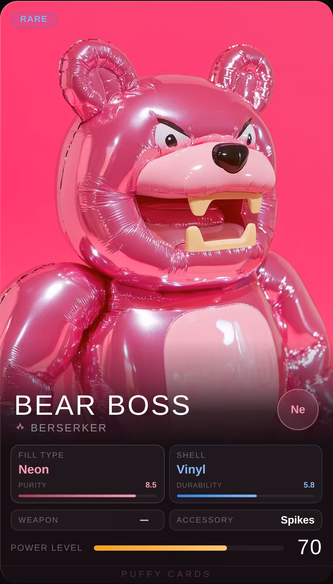 Puffy Cards: Bear Boss