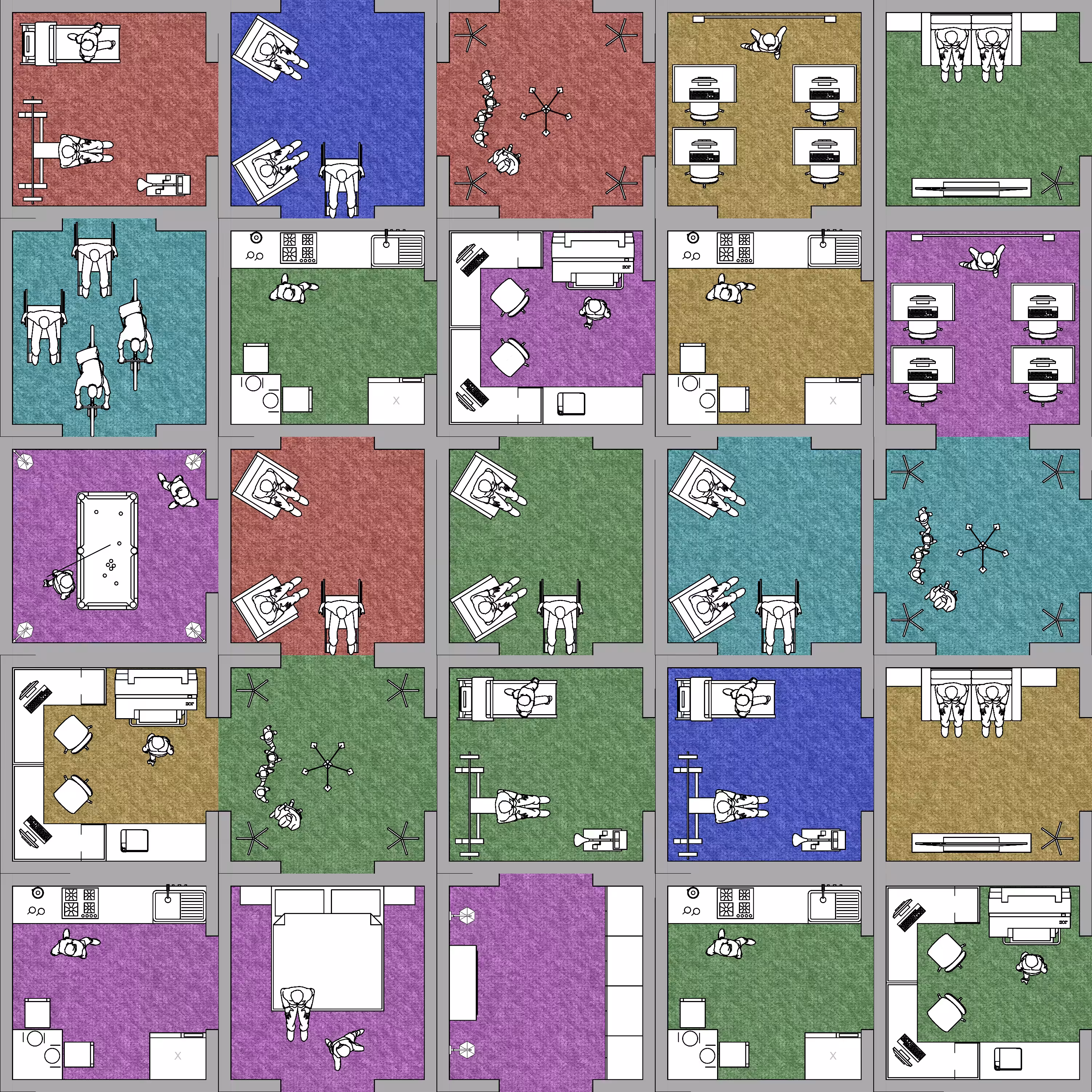 Harlequin block building #36
