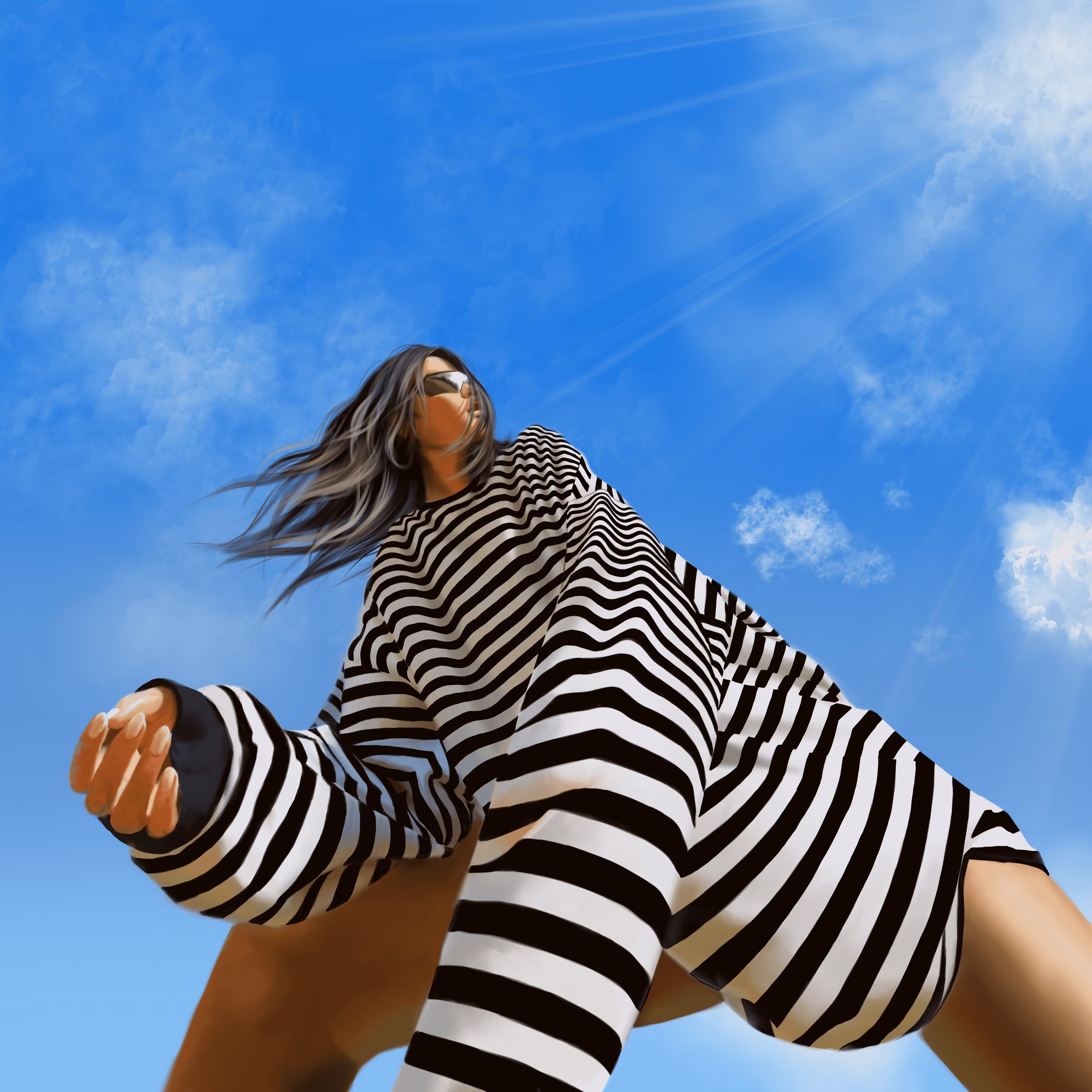Under blue sky