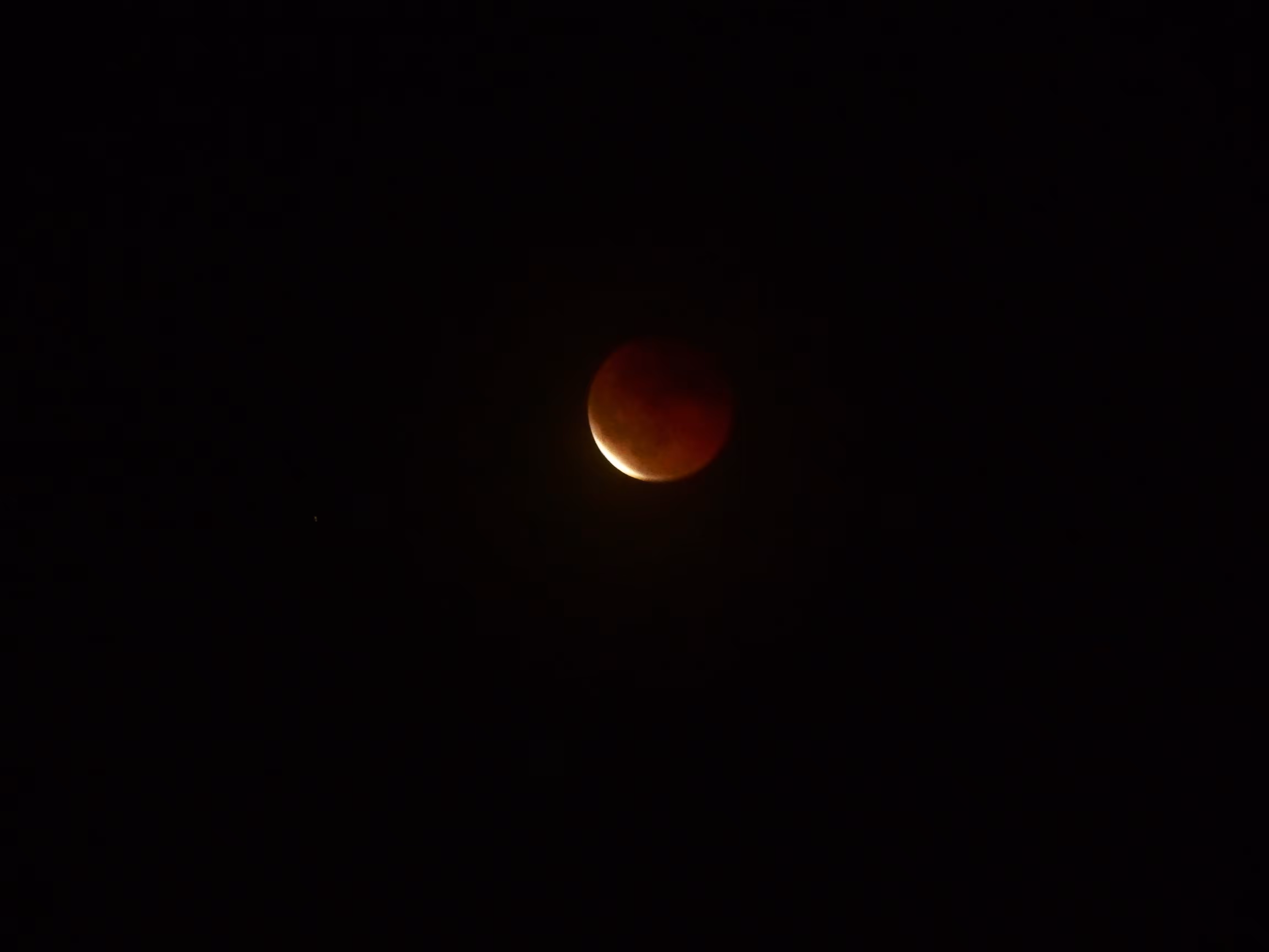 sneak peek (lunar eclipse just glimpsed)