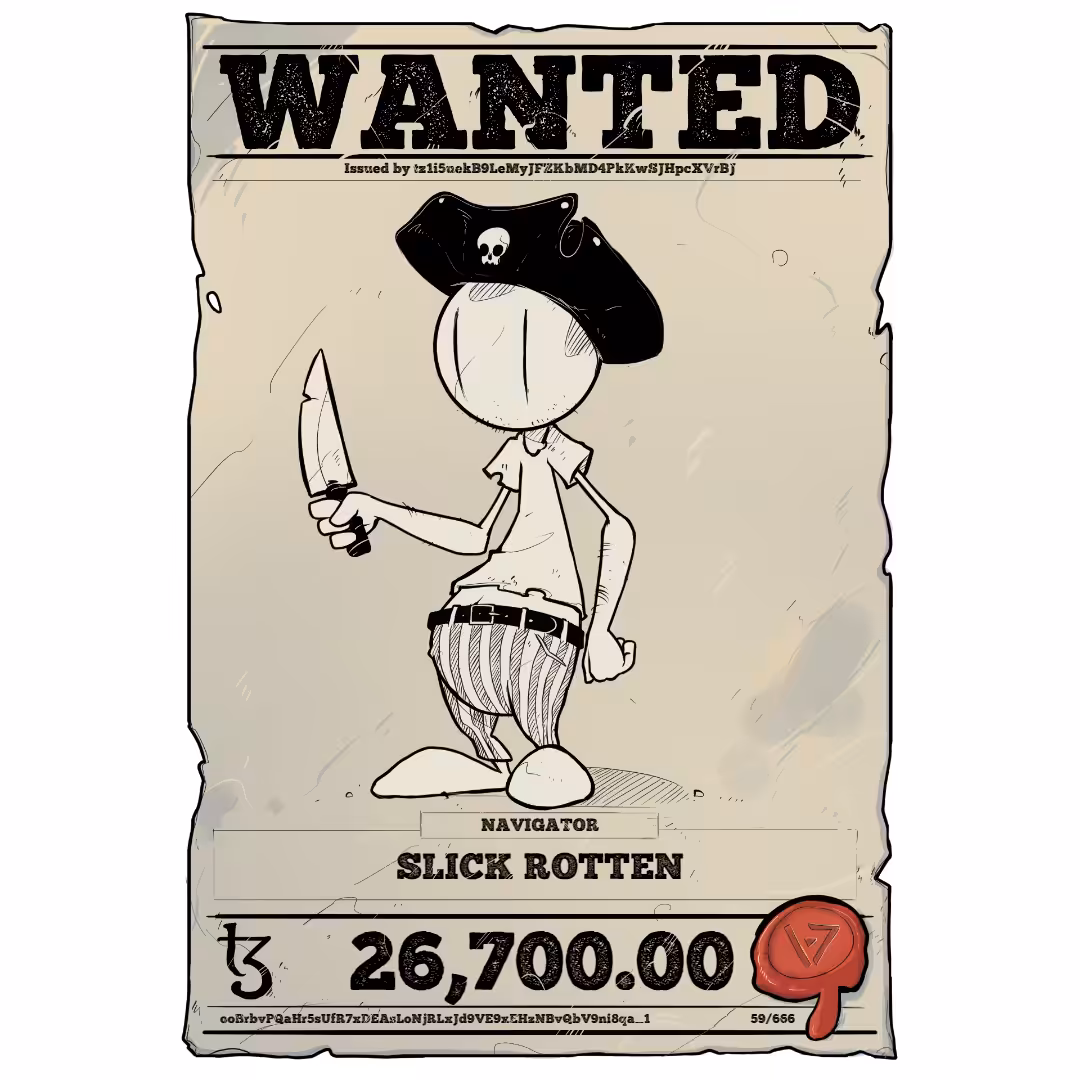 SLICK ROTTEN | TEZOS PIRATE 59/666