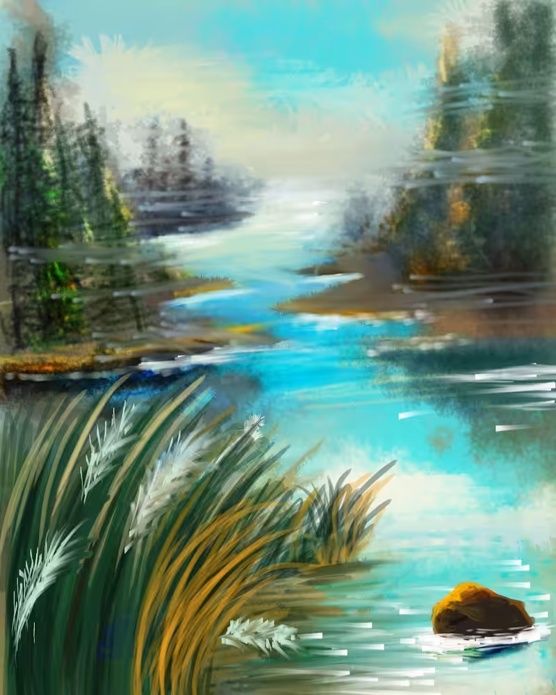 My river runs to thee ..