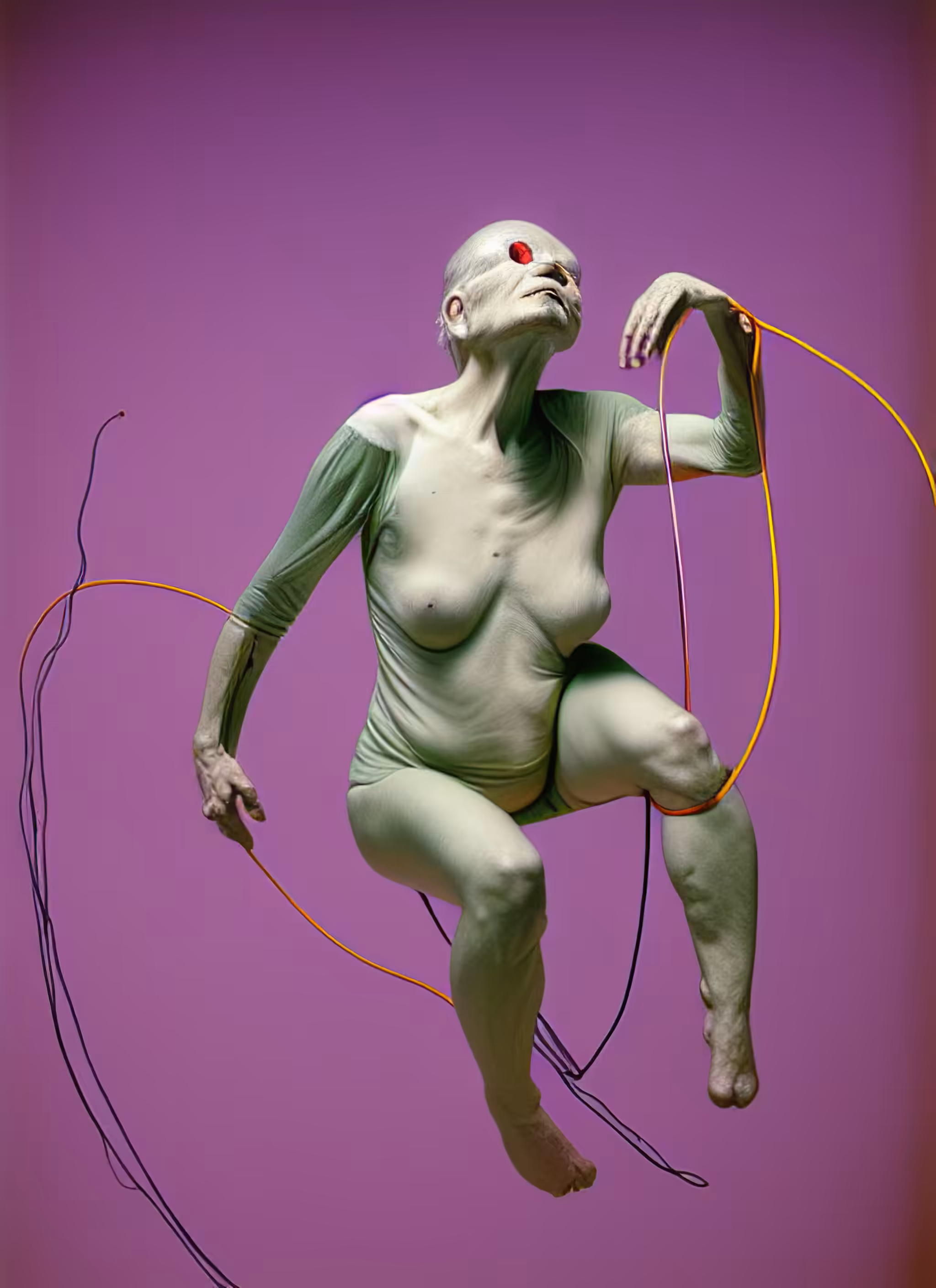 Woman with Red Glasses