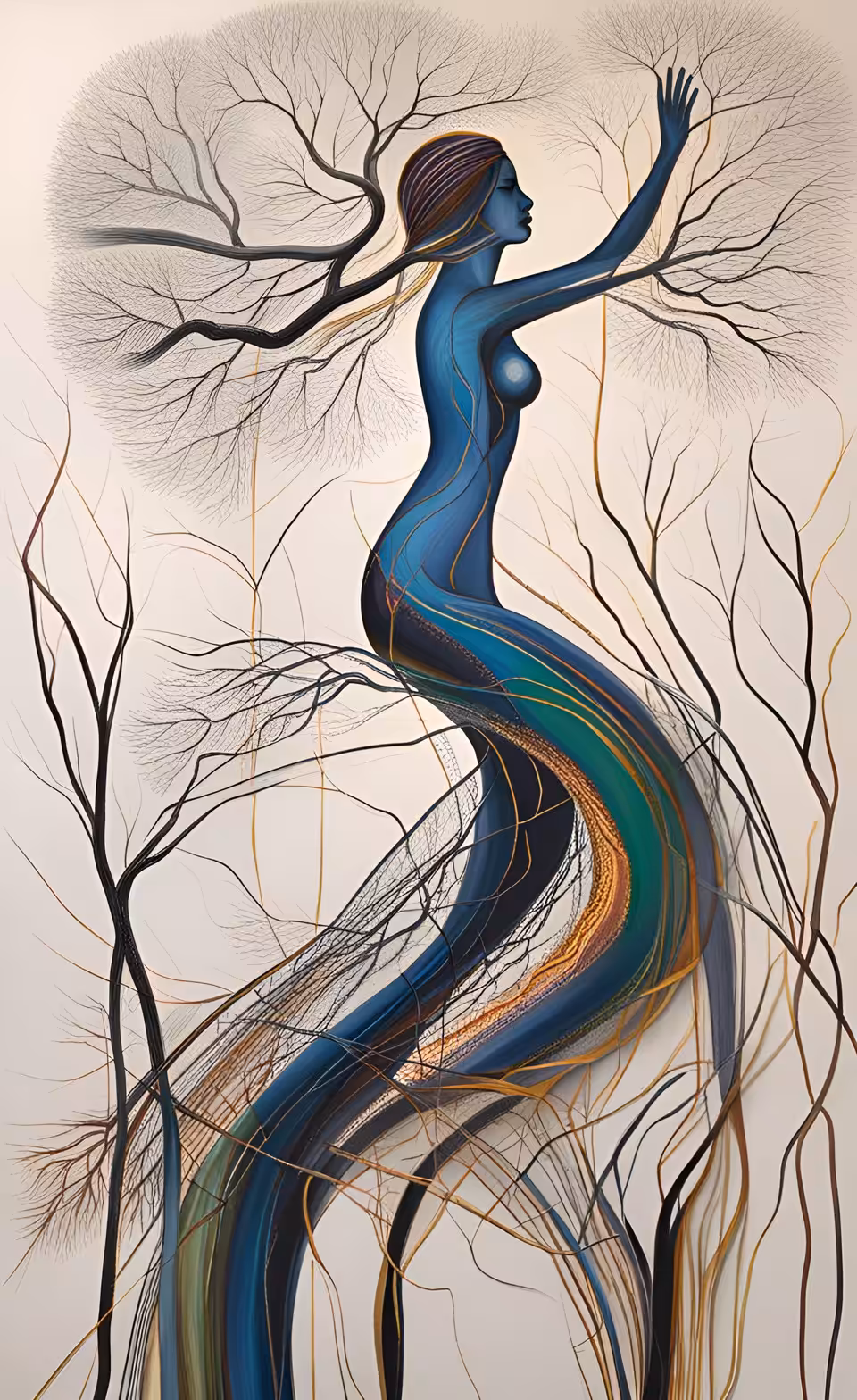 A woman is like a tree. woman's own existence is an art