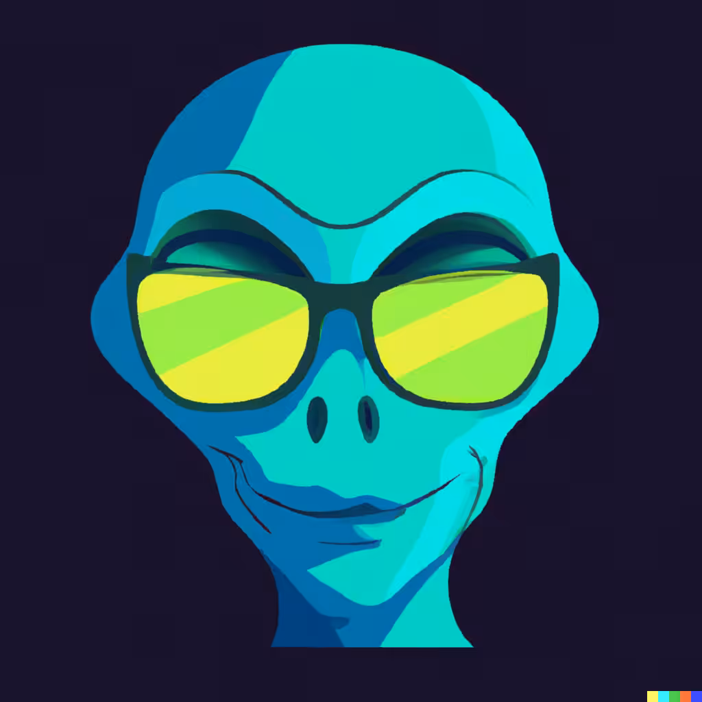 Alien with Sunglasses No. 4