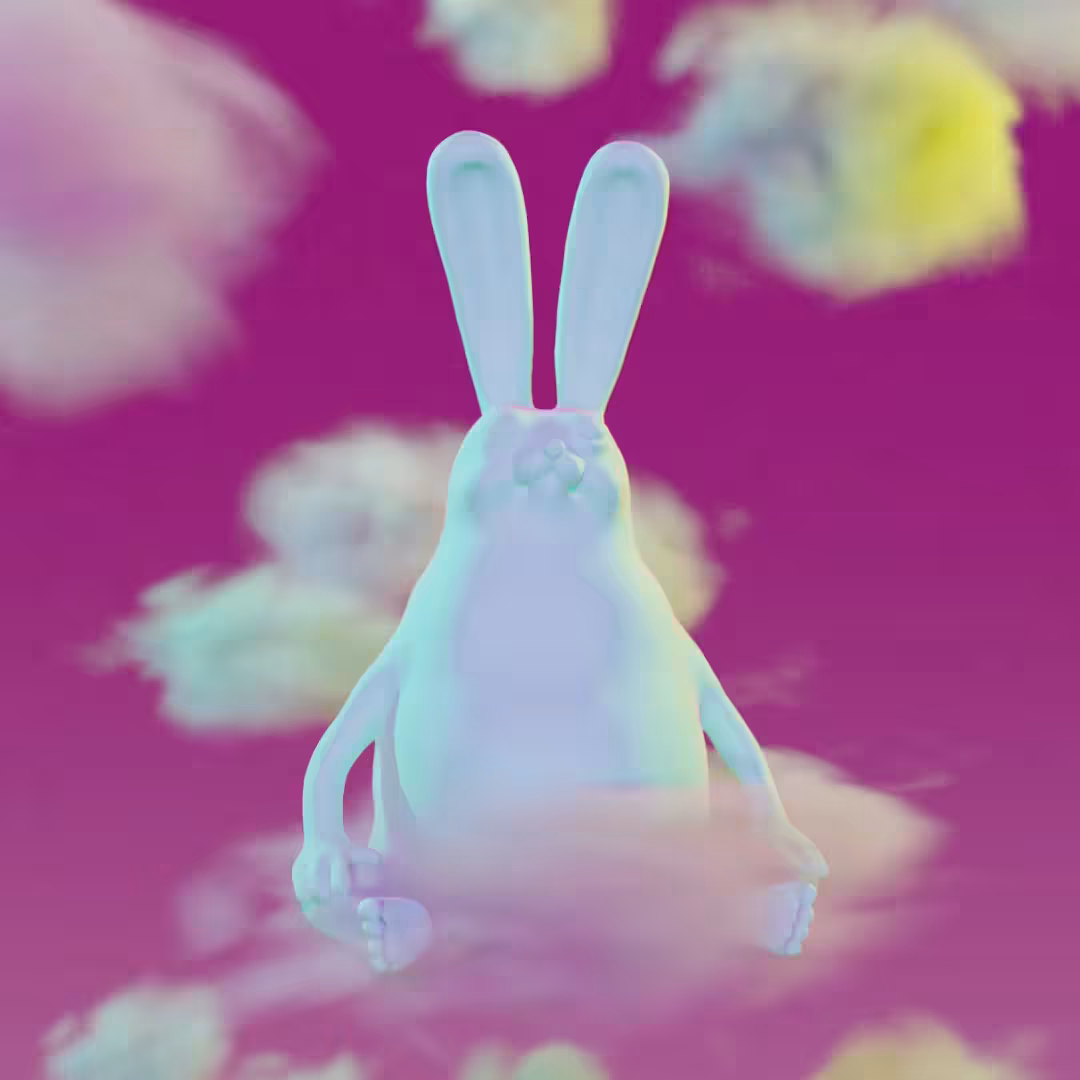 "BE HARE NOW" #59FFC3