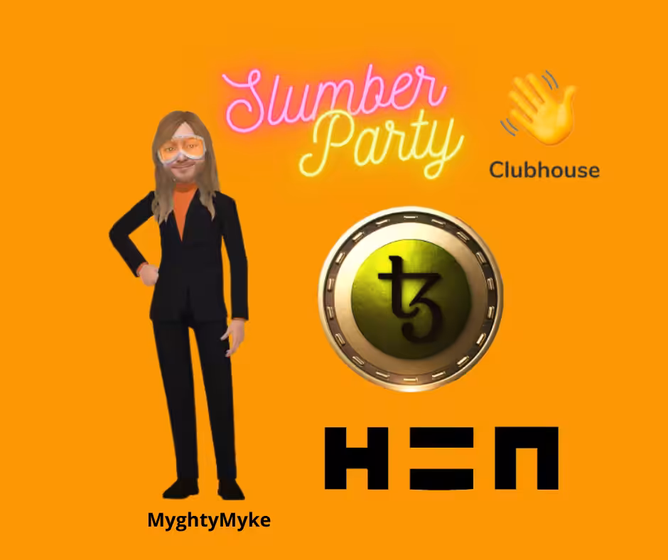 SlumberParty #001 Pillow Drop with NFT Clubhouse Collaboration Station - 100% of ALL PROCEEDS go to ONBOARDING New Collectors and Artists for Music and Art with 360XR SlumberParty Clubhouse Collaborators for the Commonwealth of Hic Et Nunc and the Greater Tezos Community!