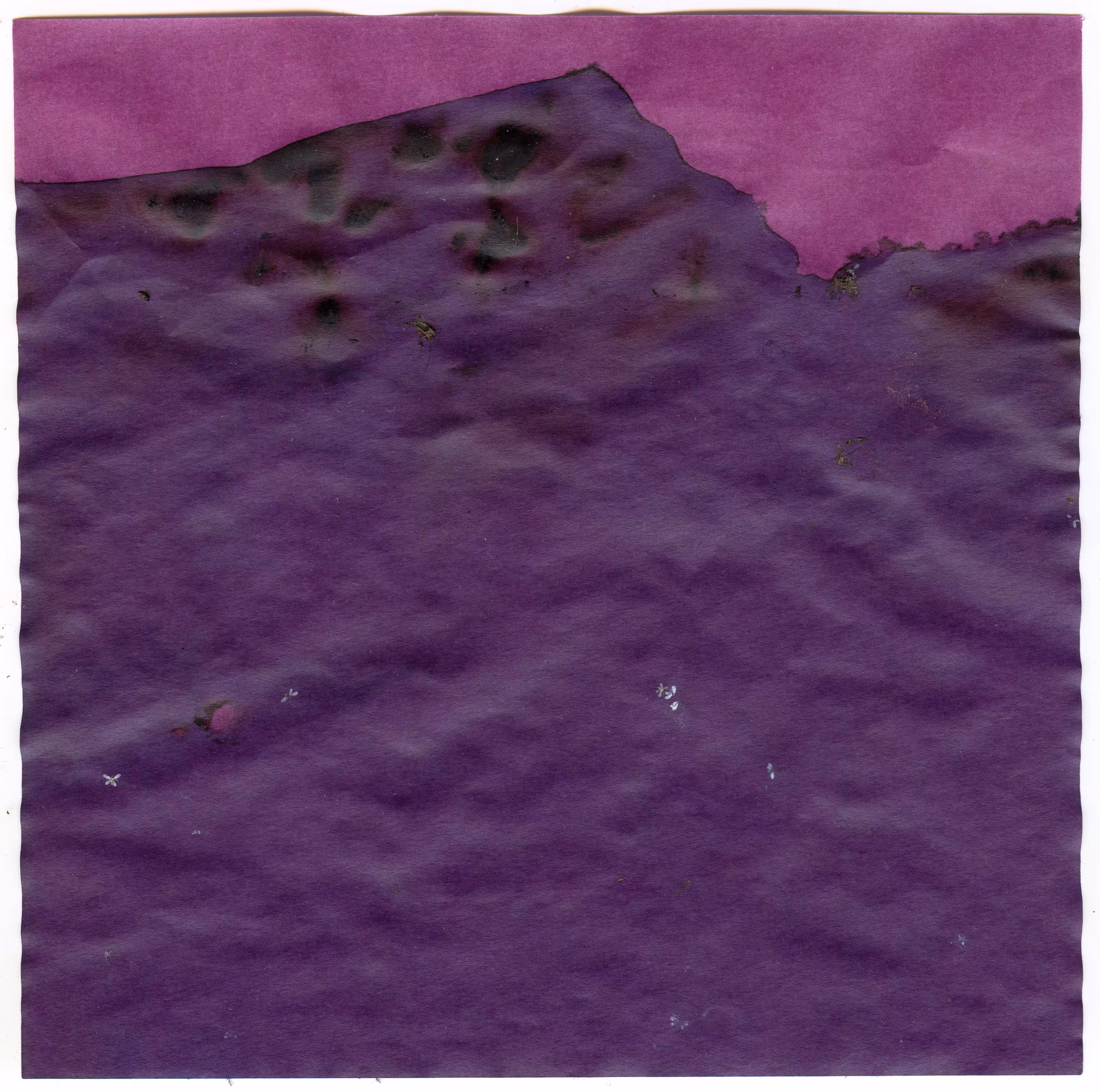 untitled waste ink form #3 (purple mountain), 2021