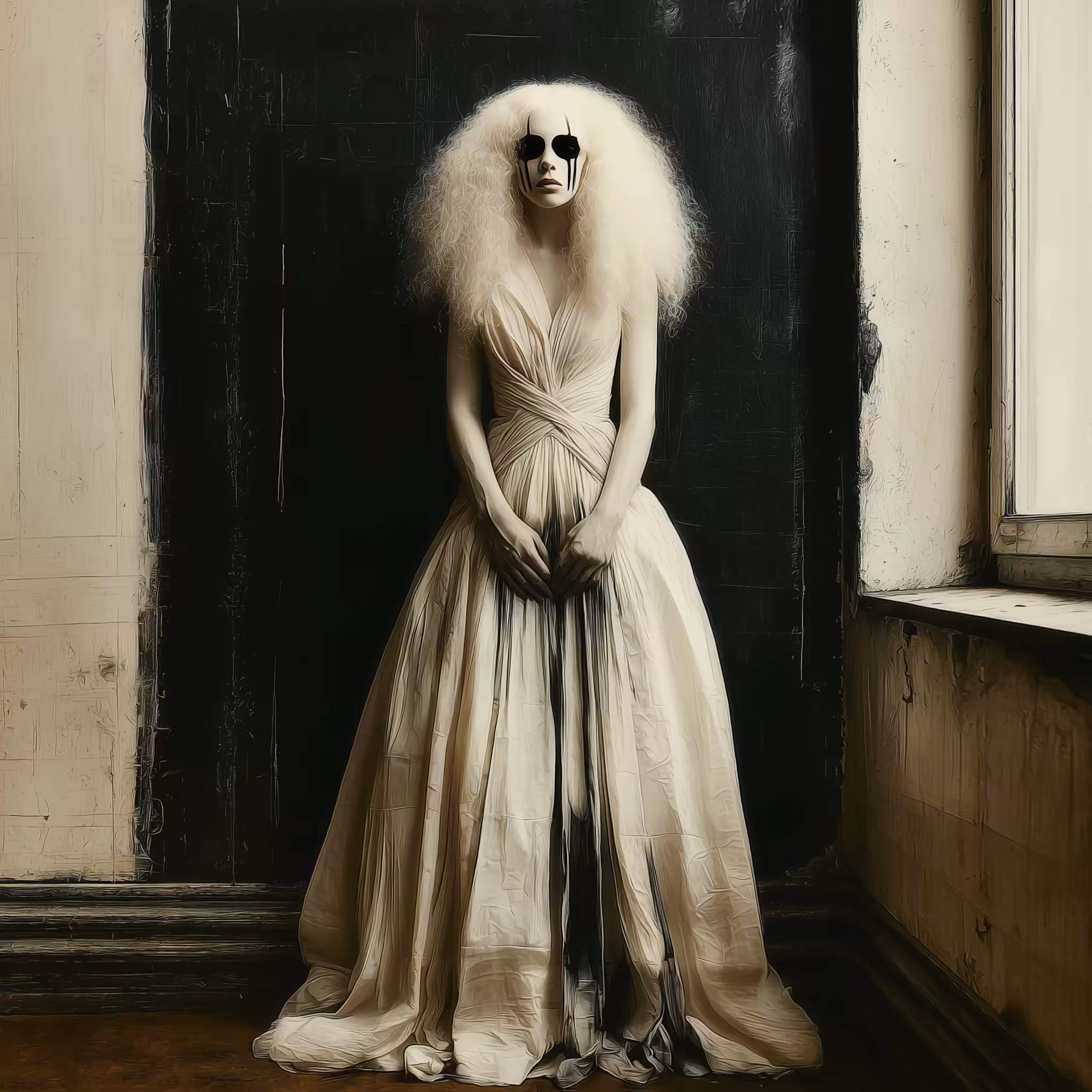 Pale Bride in the Window