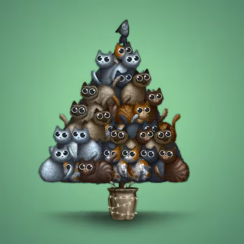Fluffy Christmas Tree #1