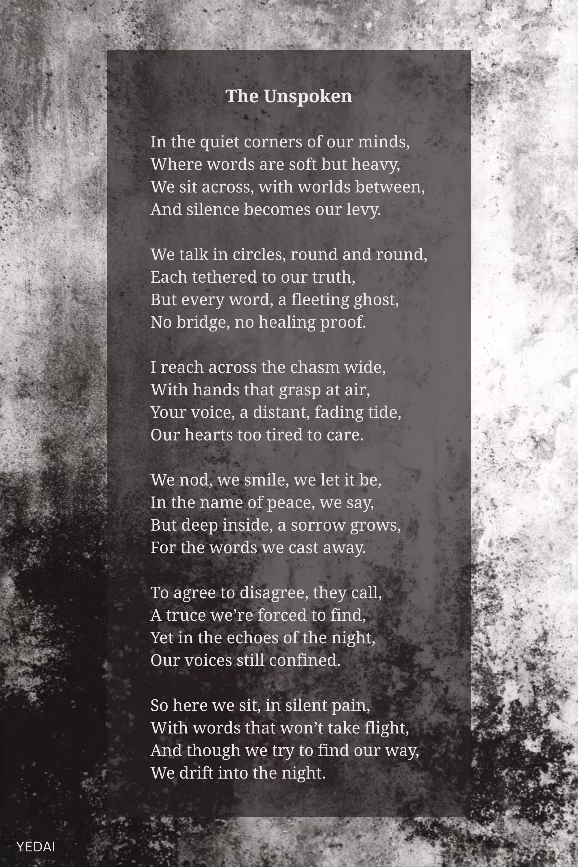 The Unspoken