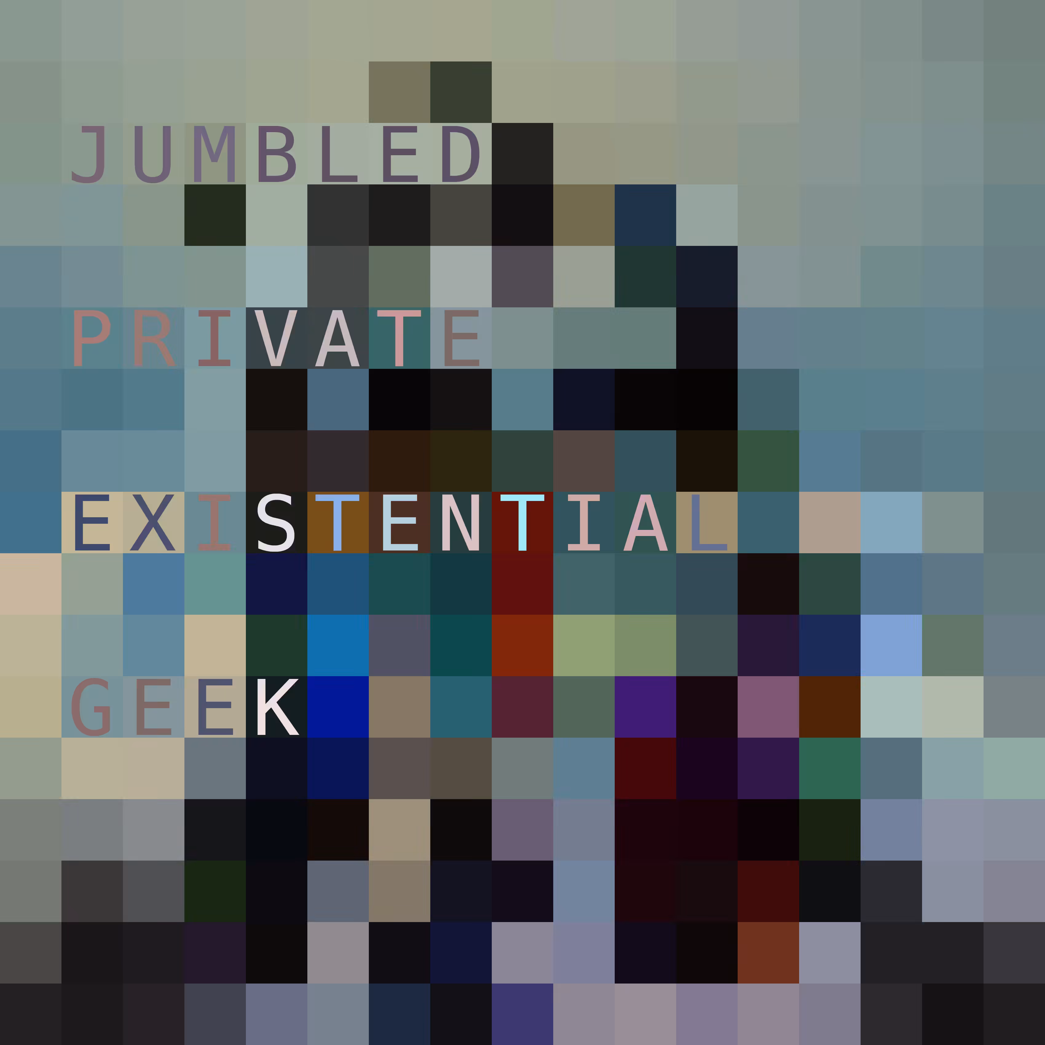 JUMBLED PRIVATE EXISTENTIAL GEEK