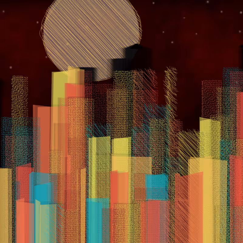 hastily-drawn cityscape sketch #65