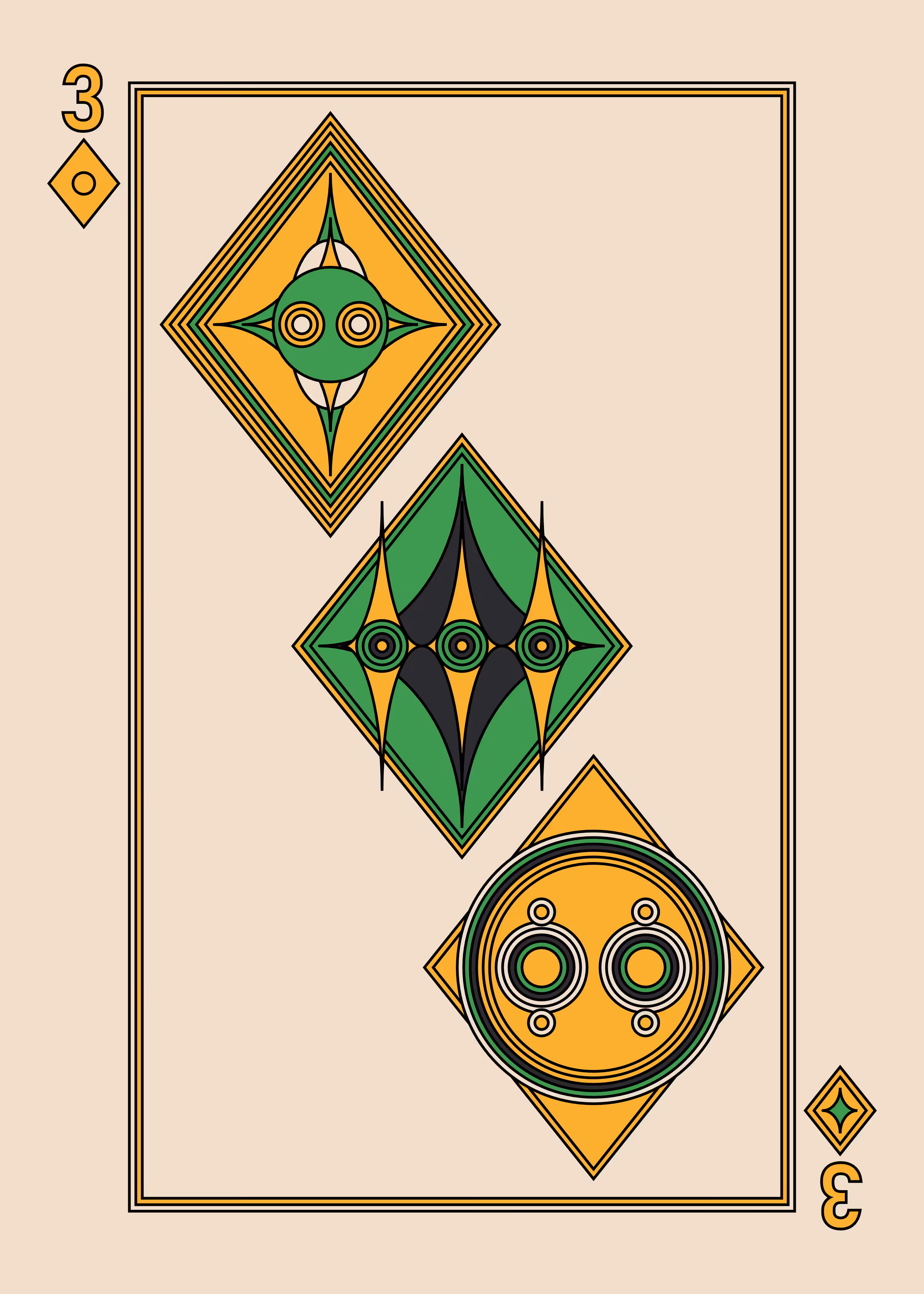 Three of Diamonds Light