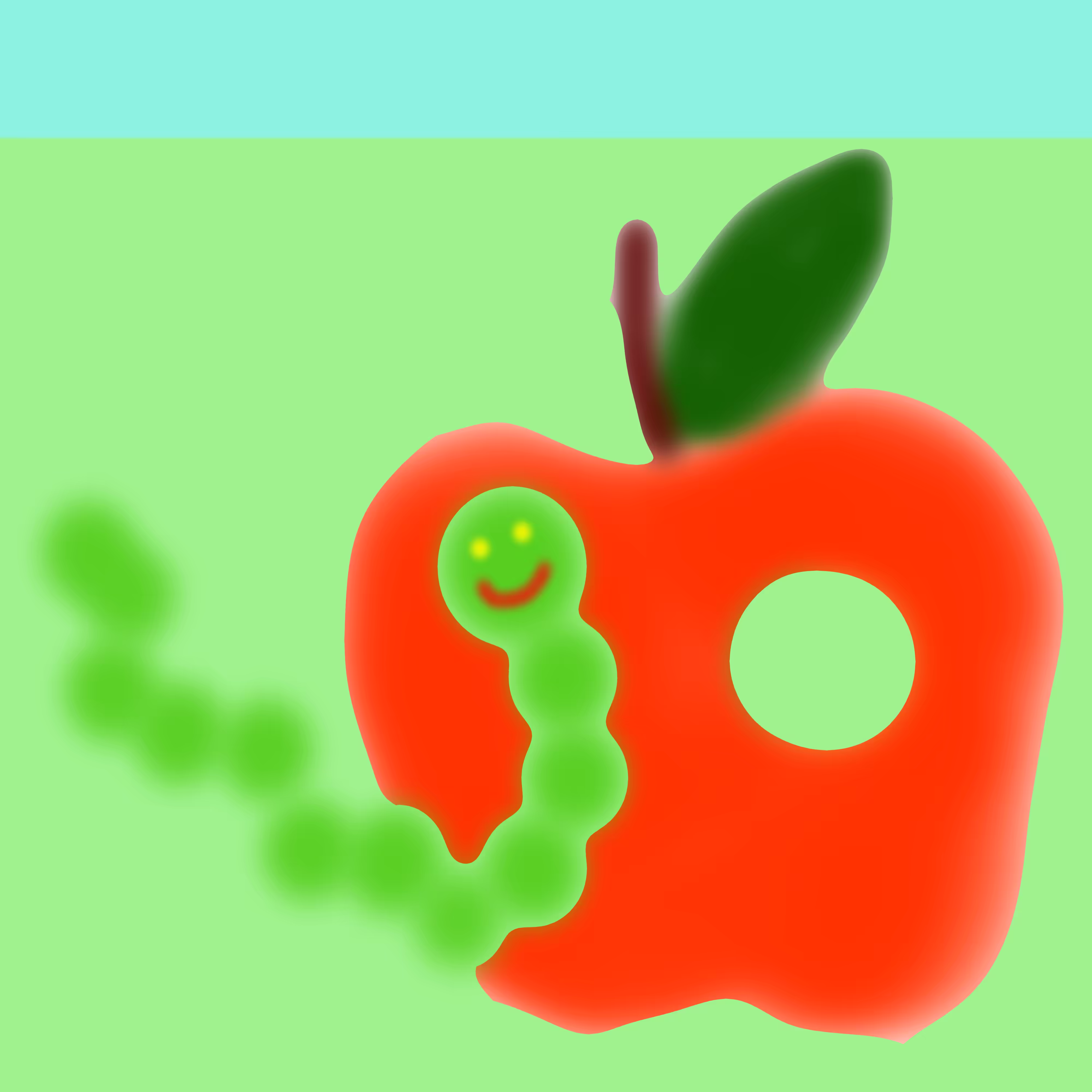  Caterpillar and apple