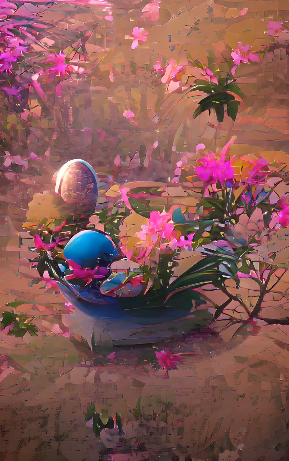 Easter eggs in flowers #4