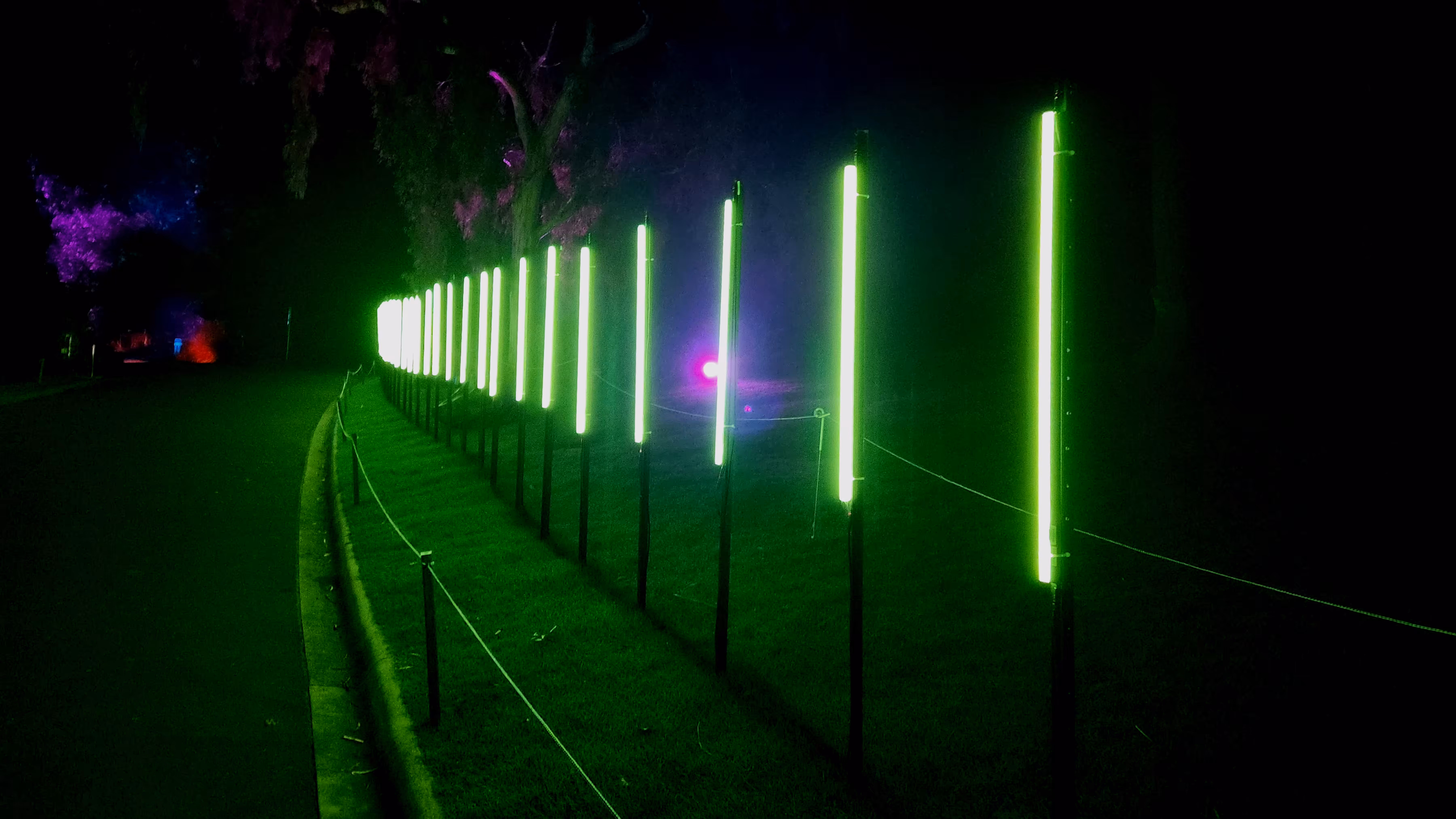 Lightscape  - neon green rods