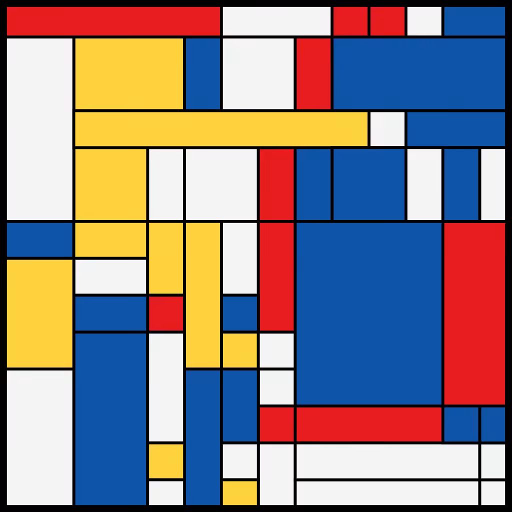 Composition with Red Blue and Yellow