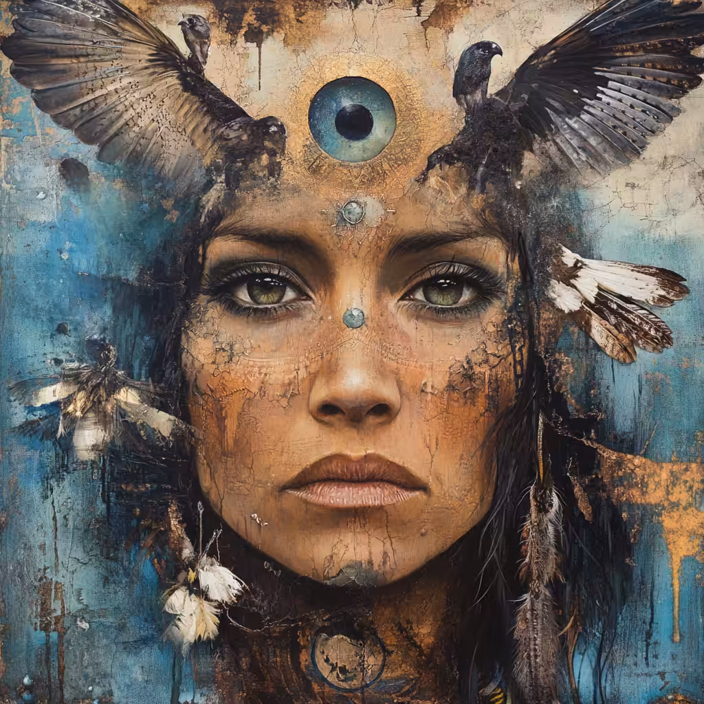 The Path of Beauty, Shamanism, Digital painting