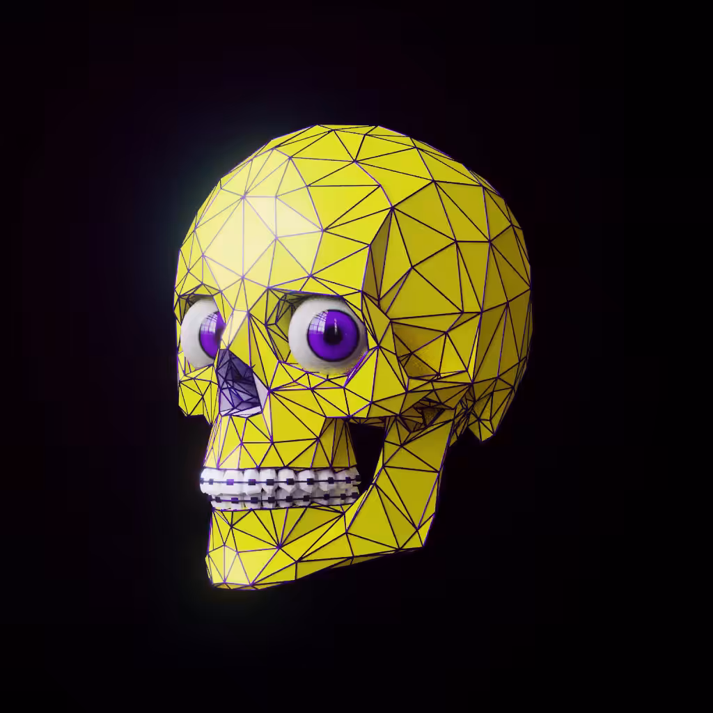 Diamond skull - Yellow Beetle