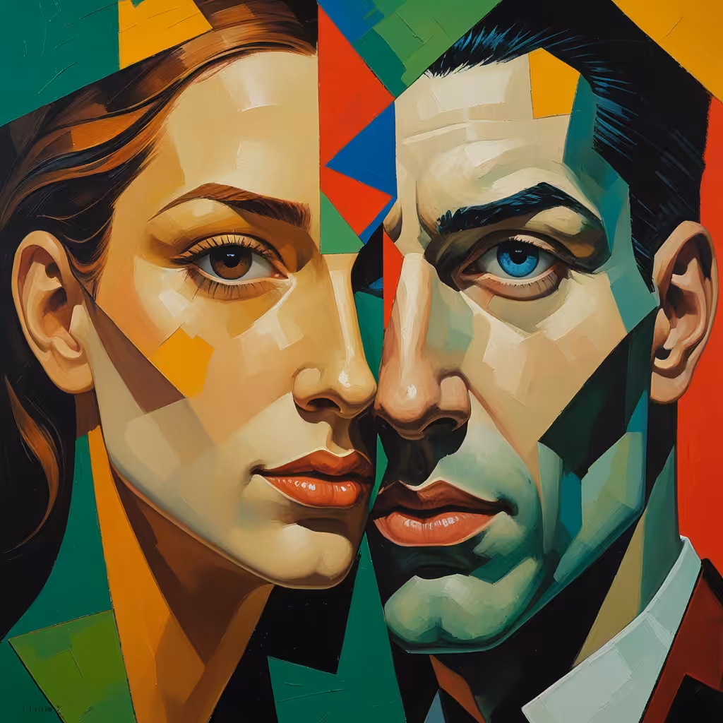 TheMan and woman in the form of a spirit