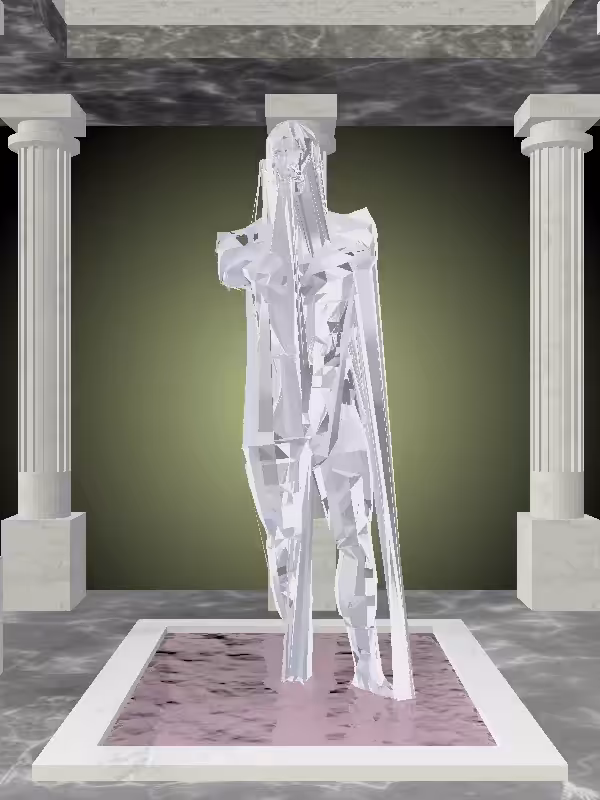The Fragmented Plotting Silver Chrome Man #5713