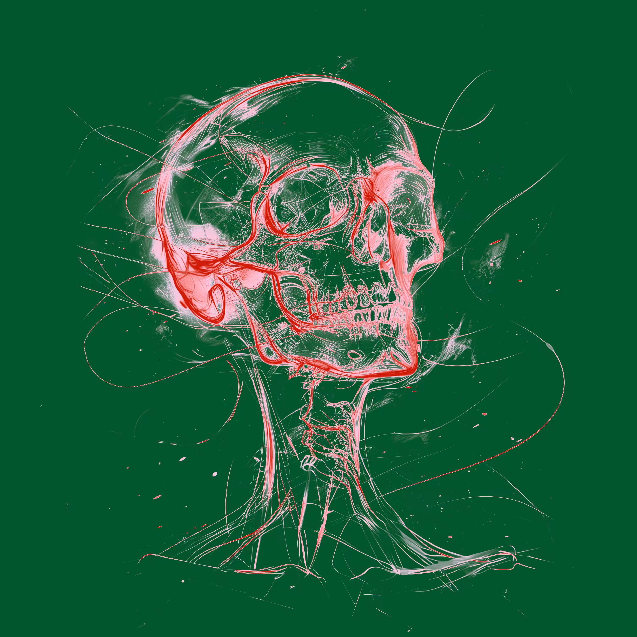 Pop Art Skulls Tile Top Middle