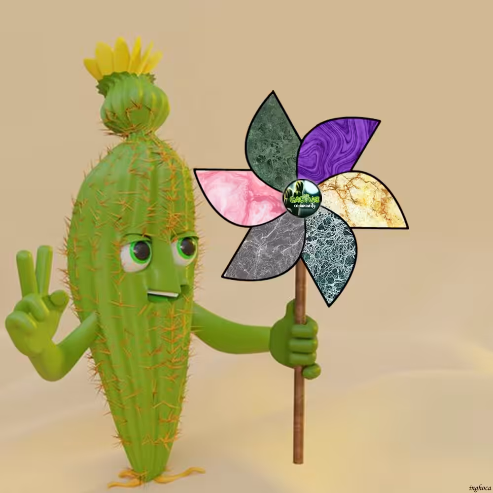Pinwheel 71 Cactus Booom  🤝🤝 with  🌵Uljana @uljana_art_ist