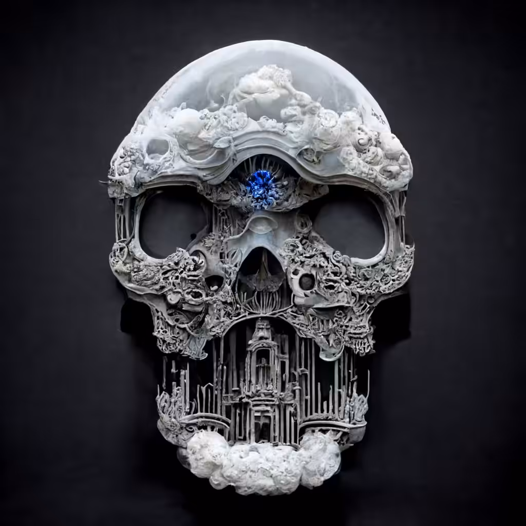 Ancient skull in the sky