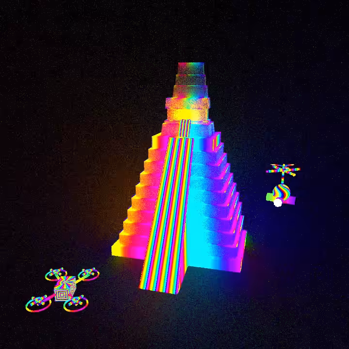 Dancing Drones & Tikal Pyramid