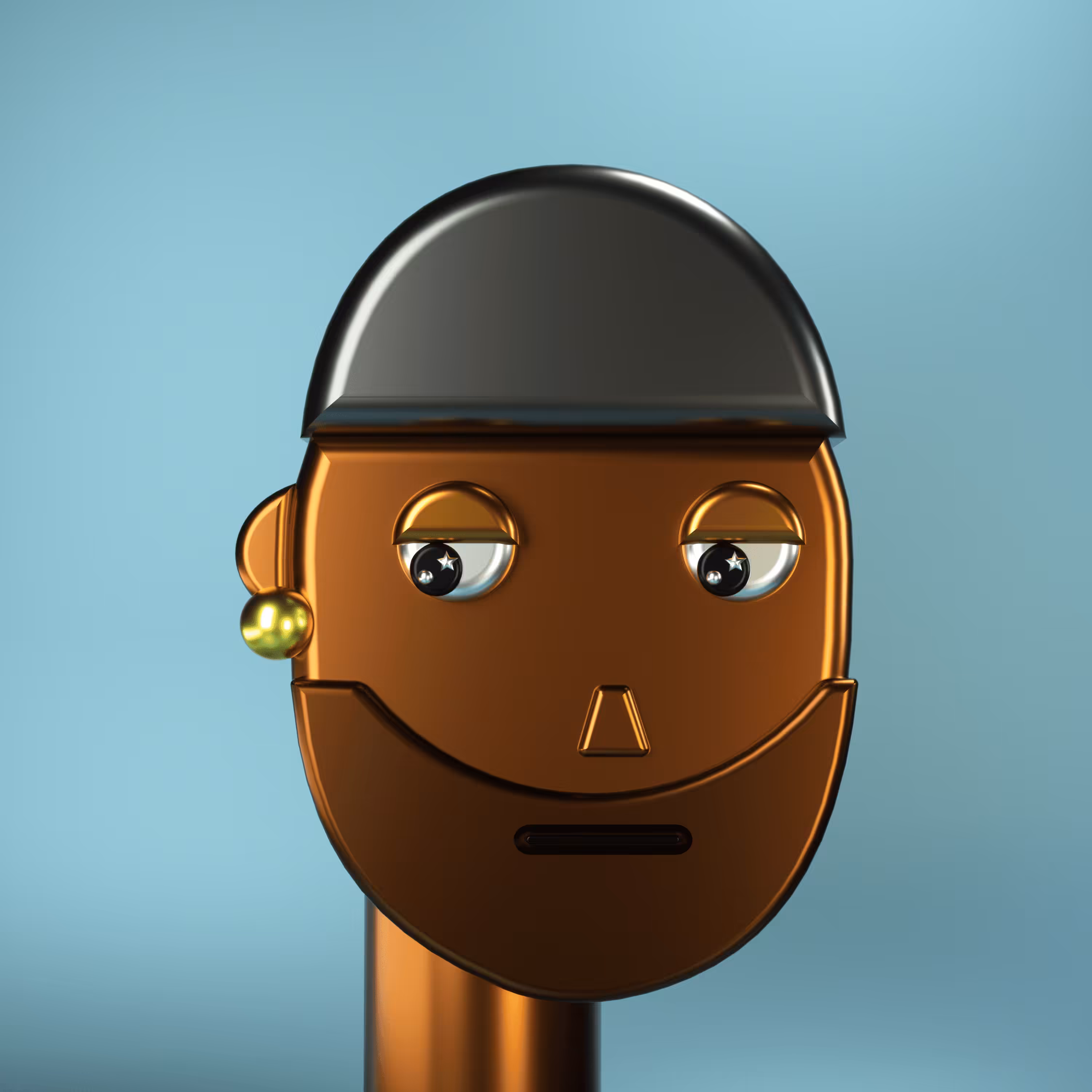 3D Chrome Punks: 3D Chrome Punk #0444