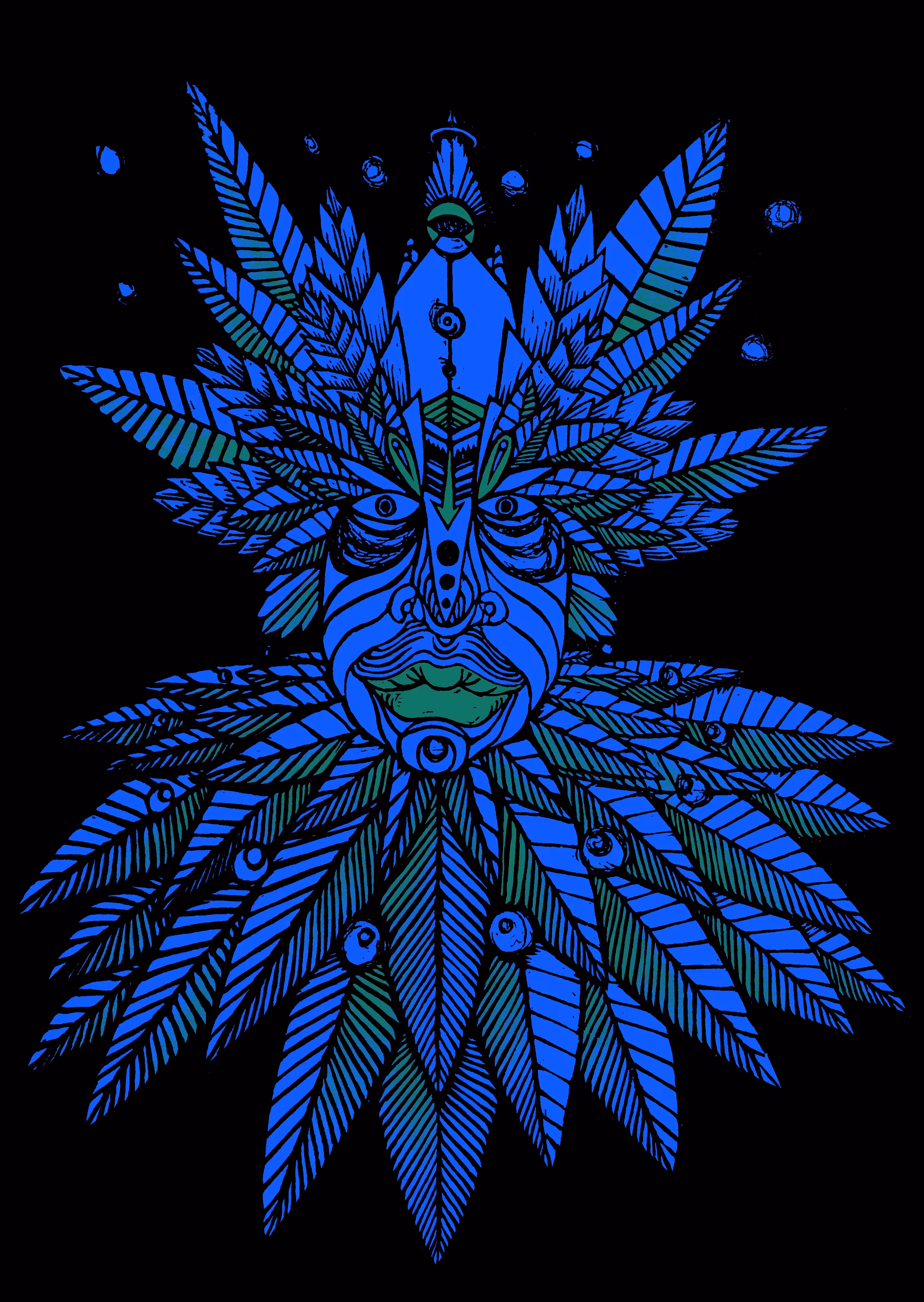 Green Man Blacklight Variant
