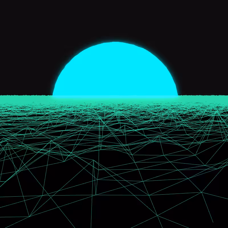 Generative Retrowave Field #136
