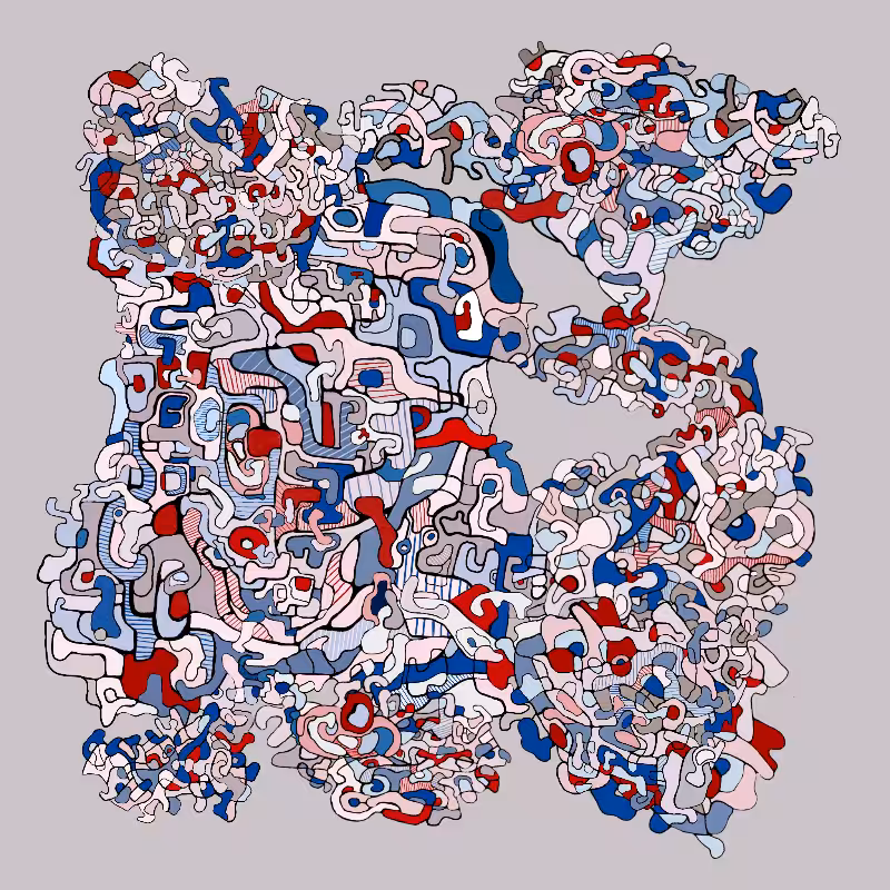 Swim in Dubuffet Thought #35