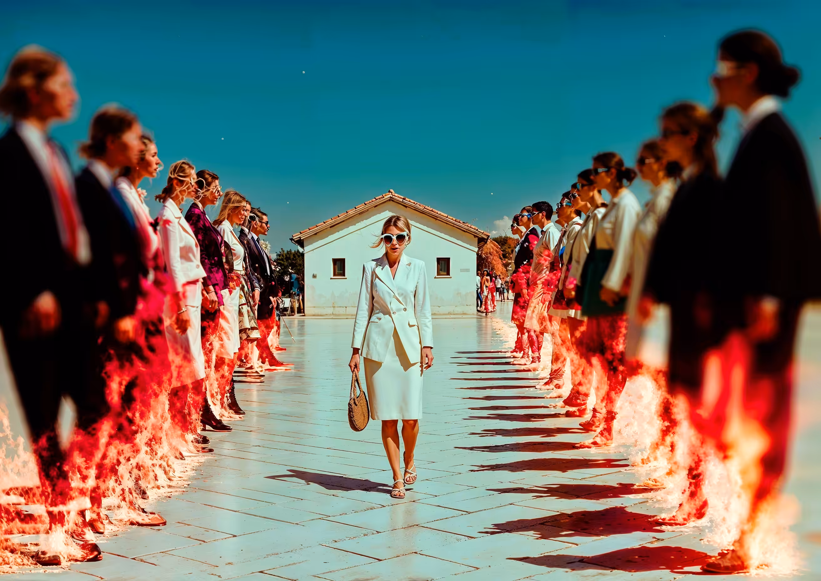 She walked through fire without a glance.