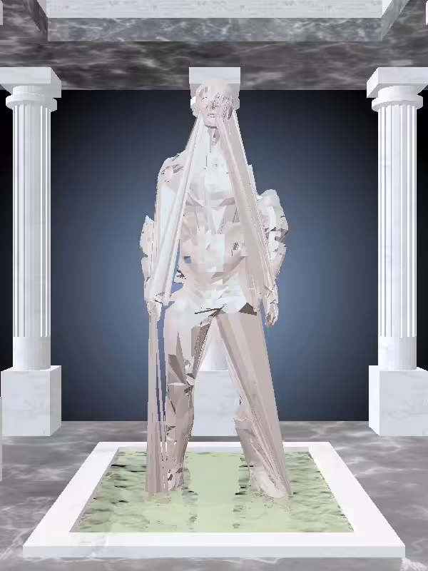 HeavenComputer: The Fragmented Indifferent Matte Ivory Man #2010