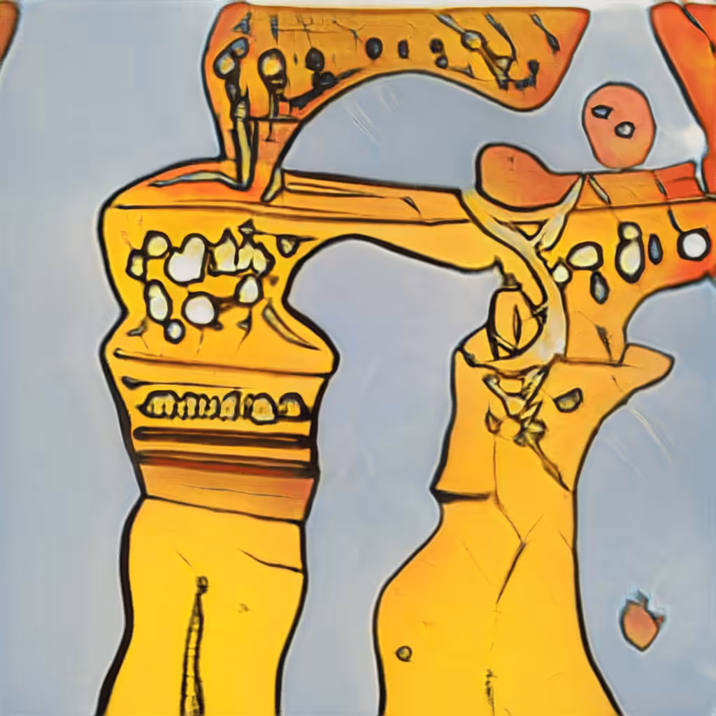 AI generated abstract art: yellow #6