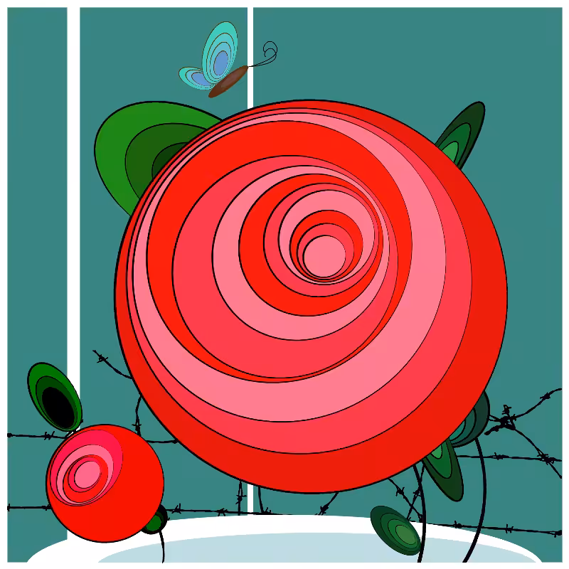 Butterfly & Roses #7