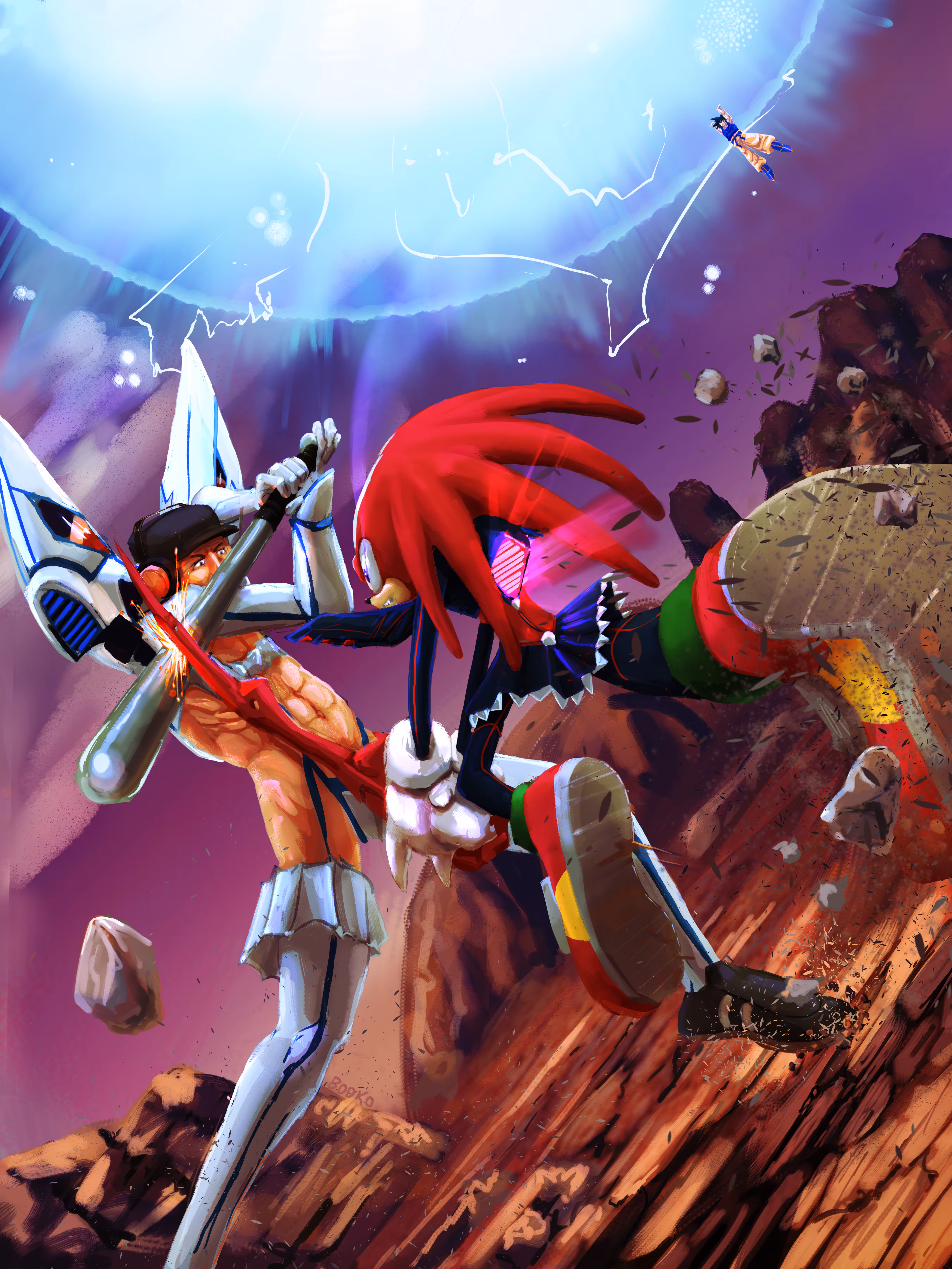Knuckles Faces Scout