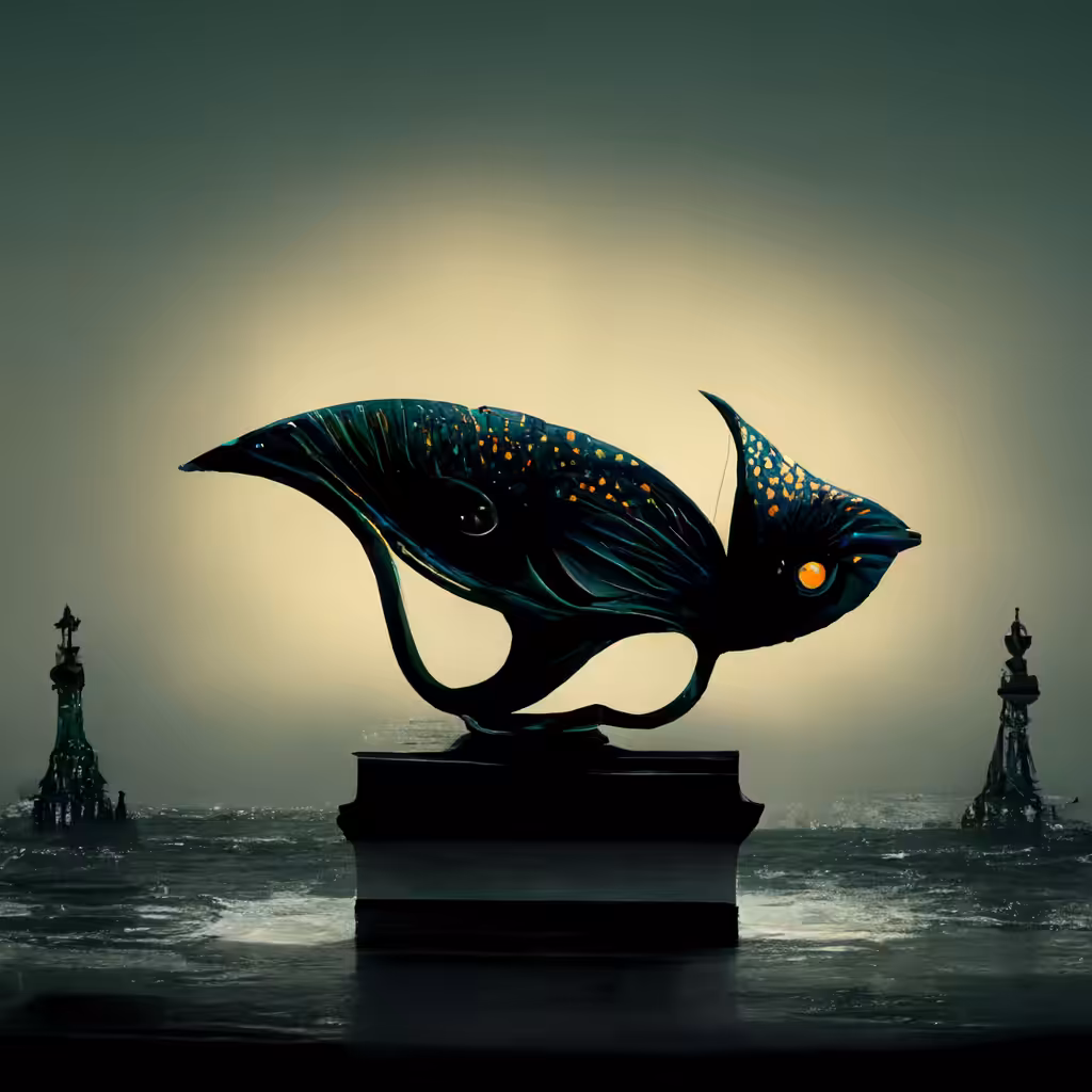 Dark Statue of Fish