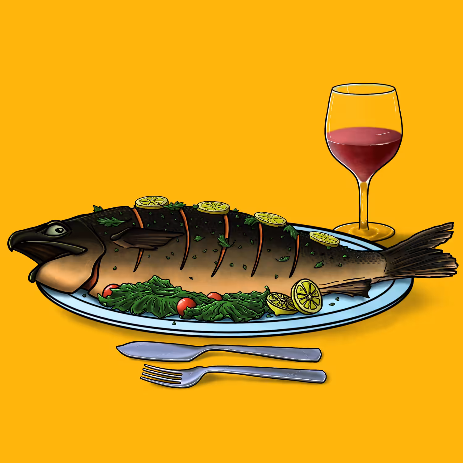 Whole Roasted King Salmon