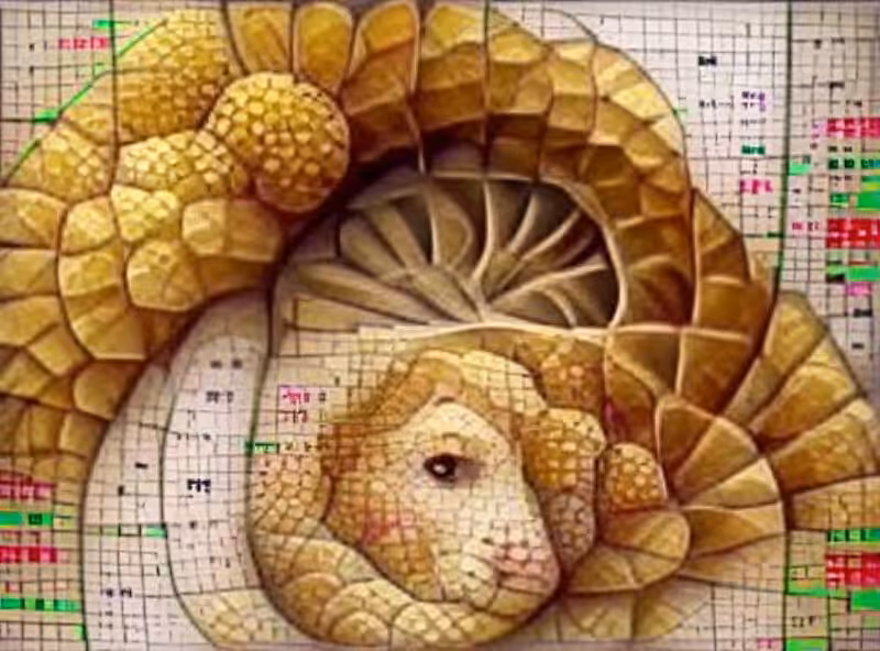 Abraham's First Works: mosaic of fibonacci numbers, the golden ratio, and fractals
