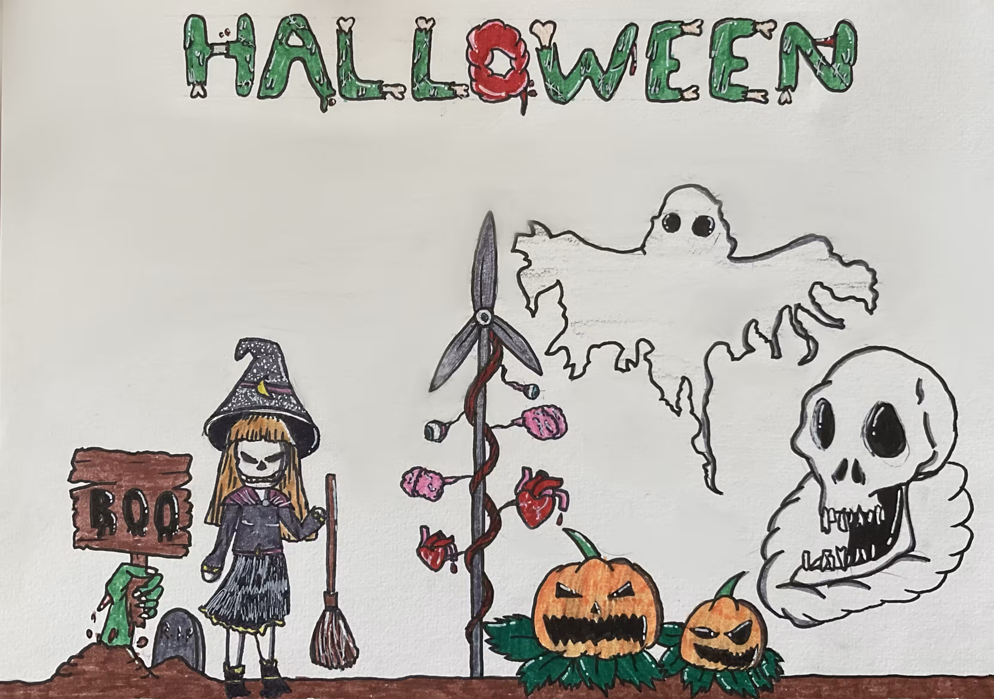 ZZMOON Halloween Drawing