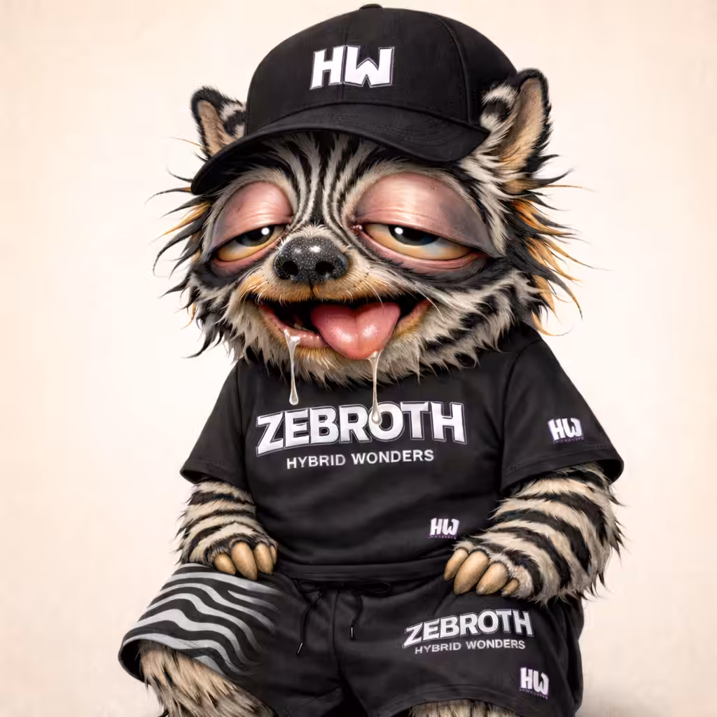 Zebroth wearing a summer outfit