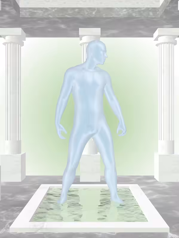 HeavenComputer: The Shooter Ethereal Blue Man #1885