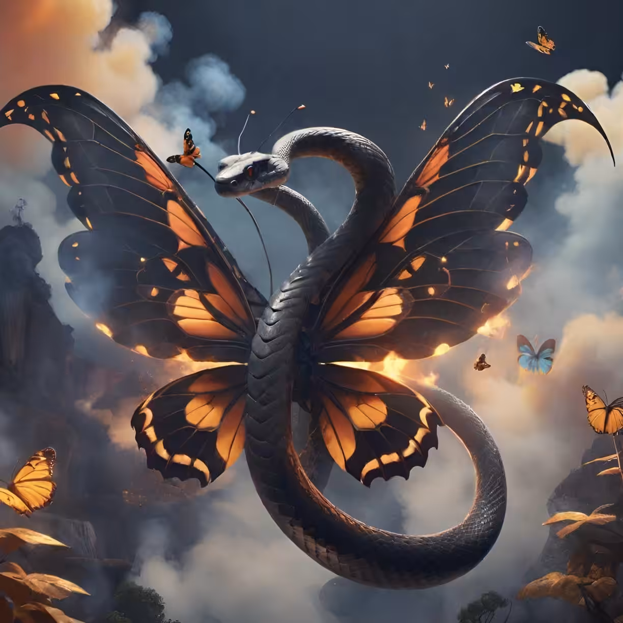 Butterfly and Snake #11