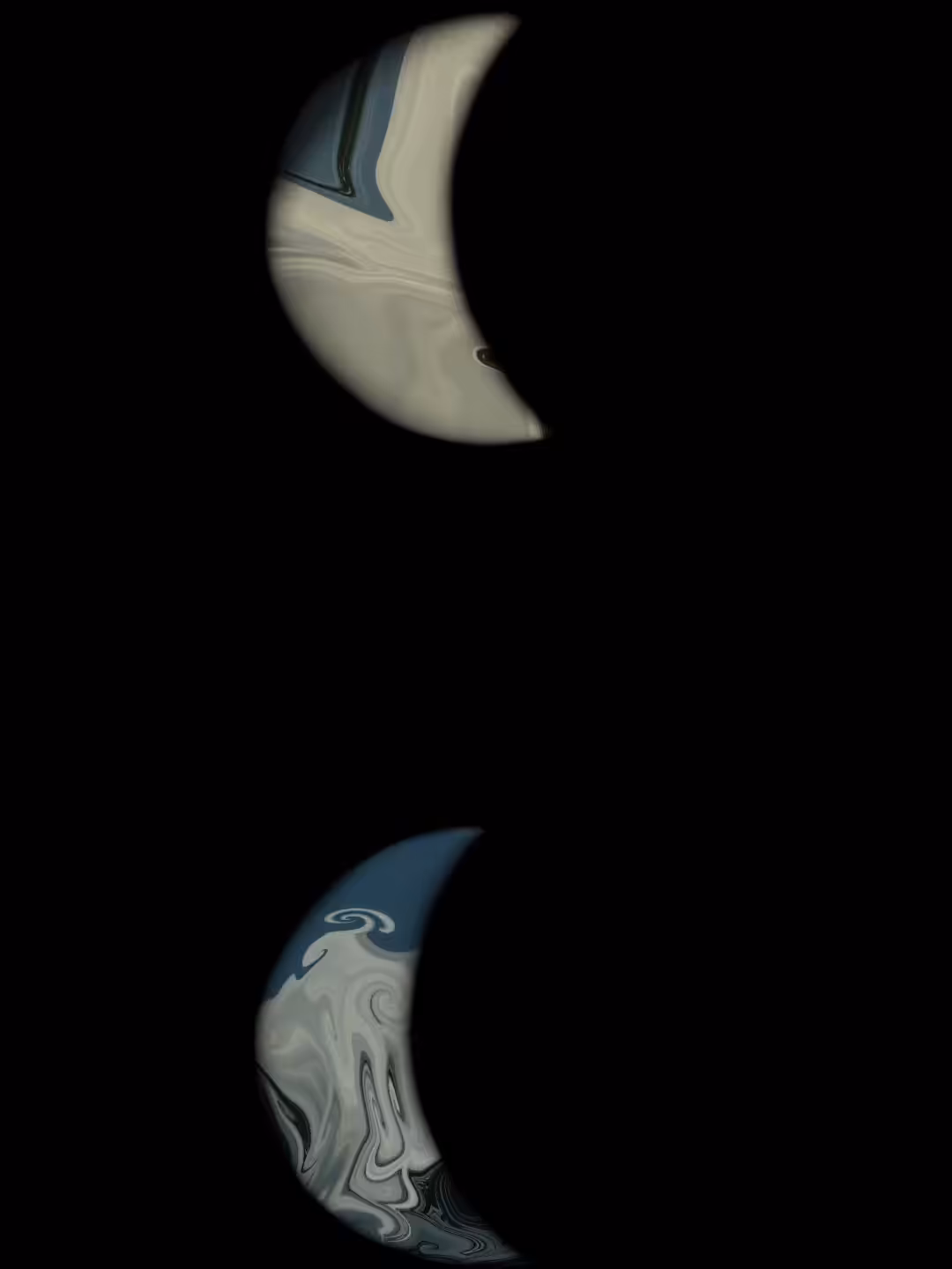Shy Moon on the Sky