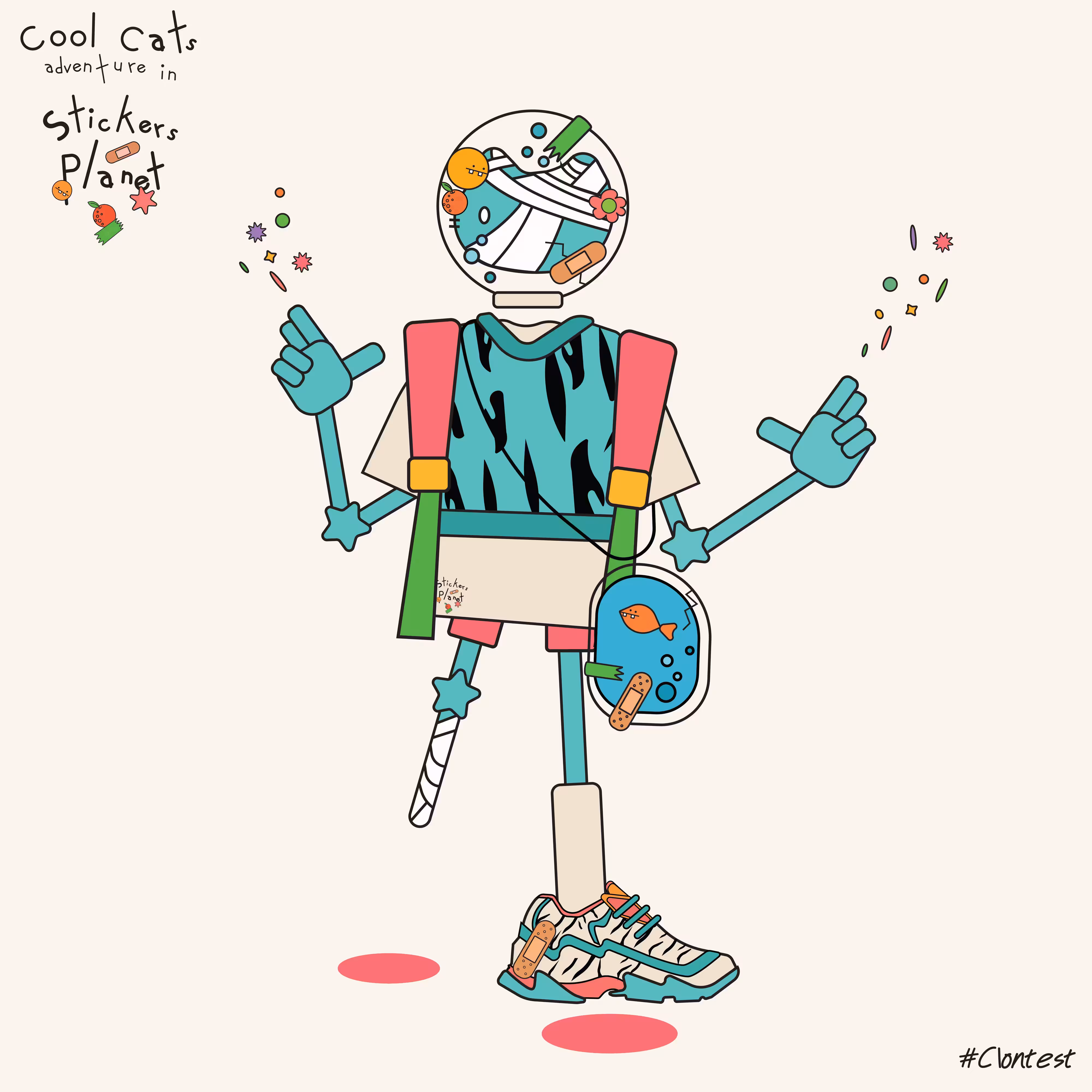 Stickers Planet Citizen #7 (Cool cats adventure in Stickers planet) #clontest 