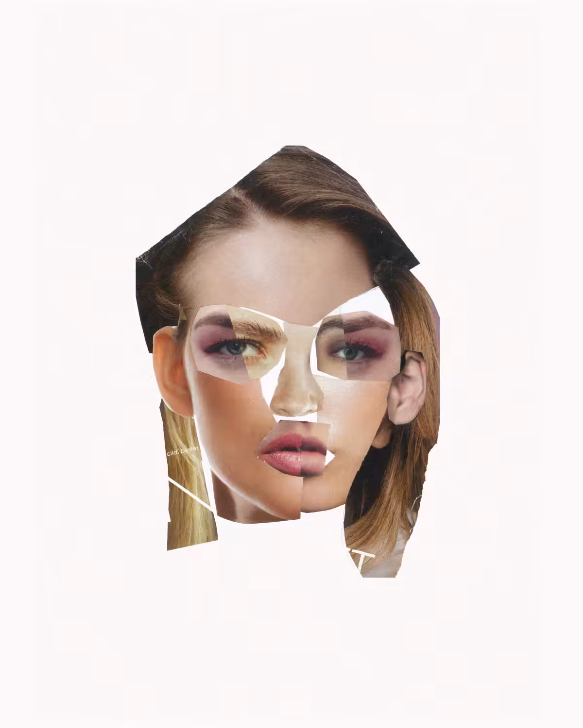 broken into pieces